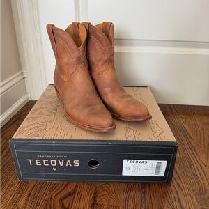 Tecovas The Penny Brown Leather Western Booties
